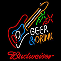 Budweiser And Drink Guitar Beer Sign Neon Sign