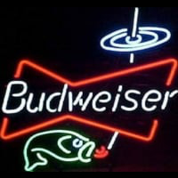 Budweiser Bowtie fish Beer Bar Neon Sign