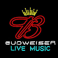 Budweiser Live Music 2 Beer Sign Neon Sign