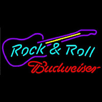 Budweiser Rock N Roll Guitar Beer Sign Neon Sign