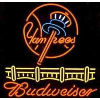 Budweiser Yankees Beer Bar Pub Neon Sign