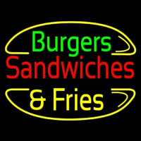 Burgers And Fries Neon Sign