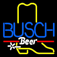 Busch Cowboy Boot Beer Sign Neon Sign