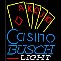 Busch Light Poker Casino Ace Series Beer Sign Neon Sign