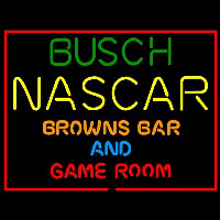 Busch NASCAR Browns Bar and Game Room Neon Sign