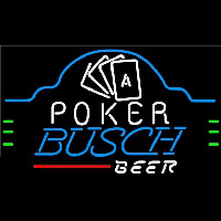 Busch Poker Ace Cards Beer Sign Neon Sign