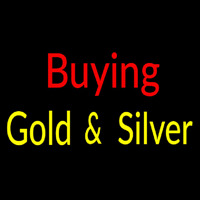 Buying Gold And Silver Block Neon Sign