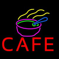 Cafe With Chinese Bowl Neon Sign
