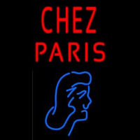 Chez Paris With Girl Neon Sign