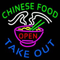 Chinese Food Open Take Out Neon Sign