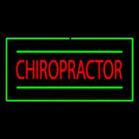 Chiropractor Rectangle Green Neon Sign