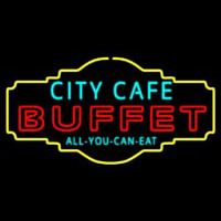 City Cafe All You Can Eat Buffet Neon Sign