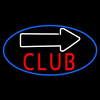 Club With Arrow Neon Sign