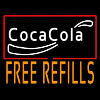 Coca Cola Free Refills Neon Sign