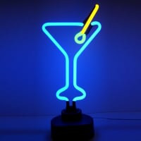 Cocktail Glass Destop Neon Sign