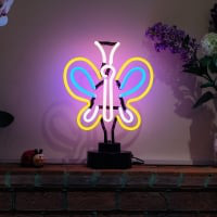 Colorful Butterfly Desktop Neon Sign