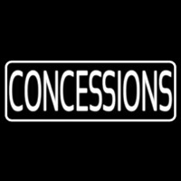 Concessions White Border Neon Sign