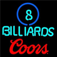 Coors Ball Billiards Pool Neon Beer Sign Neon Sign