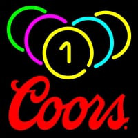 Coors Billiard Rack Pool Neon Beer Sign Neon Sign
