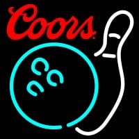 Coors Bowling Neon White Sign Neon Sign