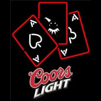 Coors Light Ace And Poker Neon Sign