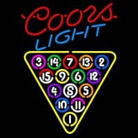 Coors Light Billard Pool Ball Neon Sign