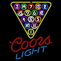 Coors Light Billard PoolBall Neon Sign