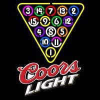 Coors Light Billard Poolhall Ball Neon Sign