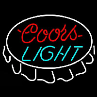 Coors Light Bottlecap Beer Sign Neon Sign