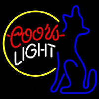 Coors Light Moon Coyote Neon Sign