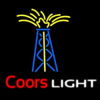 Coors Light Oil Well Beer  Neon Sign