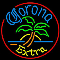 Corona E tra Circle Palm Tree Beer Sign Neon Sign