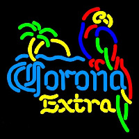 Corona E tra Parrot With Palm Beer Sign Neon Sign