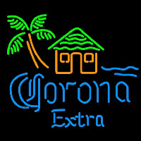 Corona E tra Tiki Hut Beer Sign Neon Sign