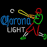 Corona Light Baseball Player Beer Sign Neon Sign