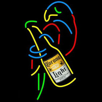 Corona Light Bottle Parrot Beer Sign Neon Sign