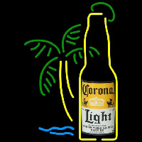 Corona Light Bottle W Palm Tree Beer Sign Neon Sign