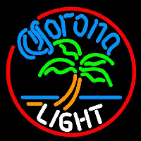 Corona Light Circle Palm Tree Beer Sign Neon Sign