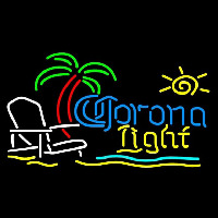 Corona Light Sun Beach Chair Fishing Beer Sign Neon Sign