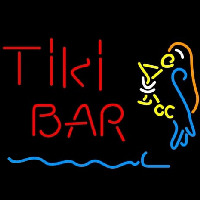 Corona Red Tiki Bar Martini Parrot Beer Neon Sign