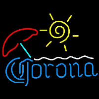 Corona Umbrella with Sun Beer Sign Neon Sign