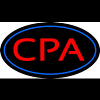 Cpa Oval Blue Neon Sign