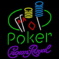 Crown Royal Poker Ace Coin Table Beer Sign Neon Sign