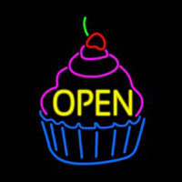 Cupcake Open Neon Sign