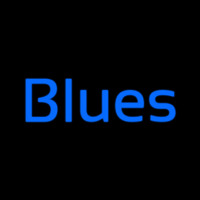 Cursive Blues Blue Neon Sign