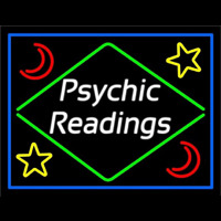 Cursive Psychic Readings With Border Neon Sign