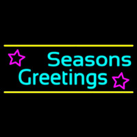 Cursive Seasons Greetings 2 Neon Sign