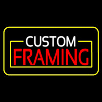 Custom Framing Yellow Border Neon Sign