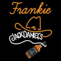 Custom Frankie Rare Jack Daniels Whiskey Cowboy Hat Neon Sign
