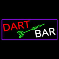 Dart Bar With Purple Border Neon Sign